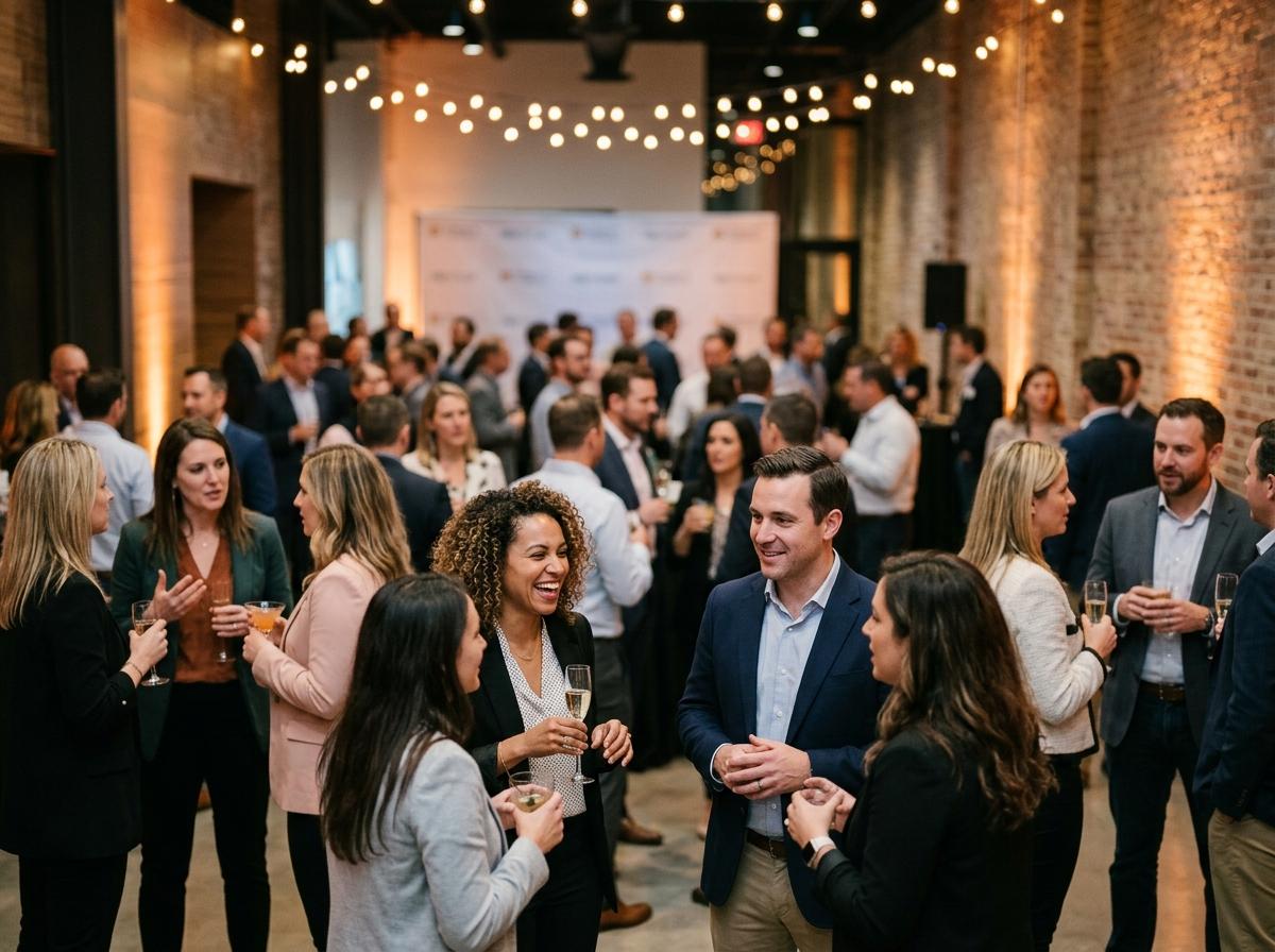 A corporate launch reception